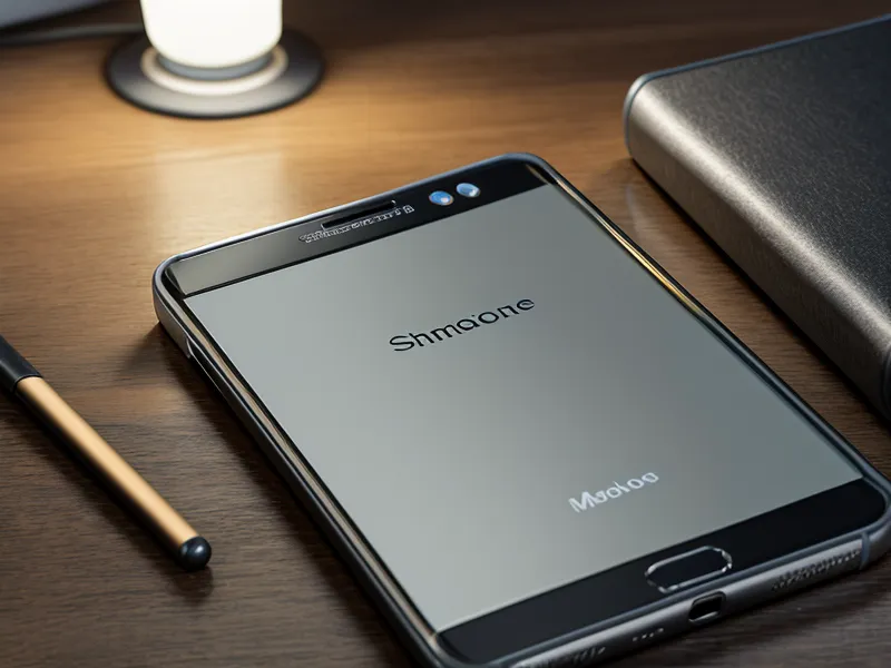 Nahaufnahme eines Smartphones mit einer Verkaufsbenachrichtigung neben einem Notizbuch.
