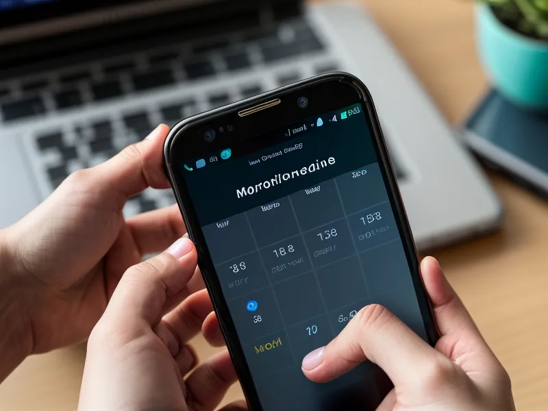 Nahaufnahme einer Terminplanung für Speaker-Interviews auf einem Smartphone und Laptop.